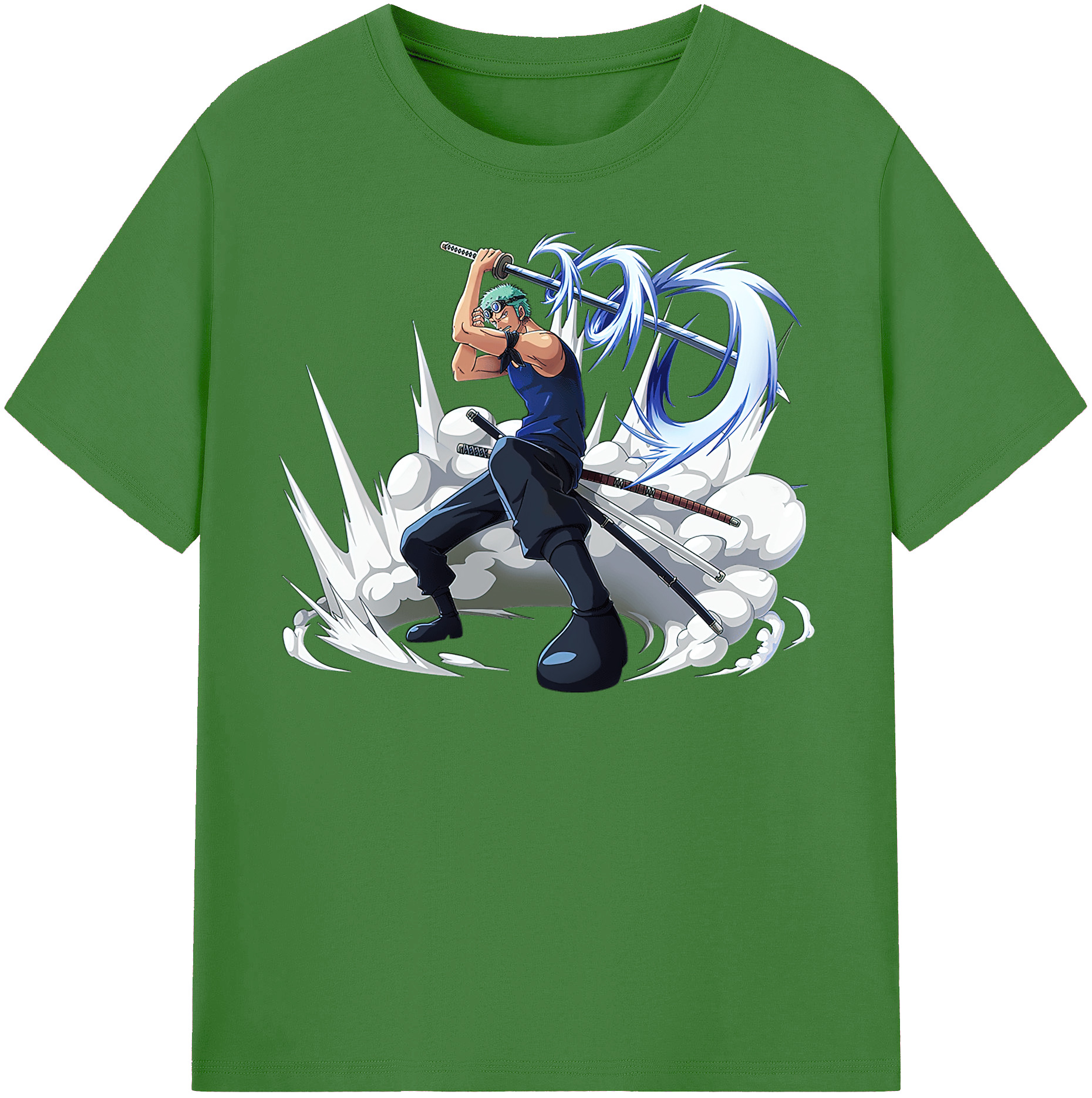 ワンピース ロロノア・ゾロ ONE PIECE Roronoa Zoro レディースカジュアルプリントTシャツ（綿100％）